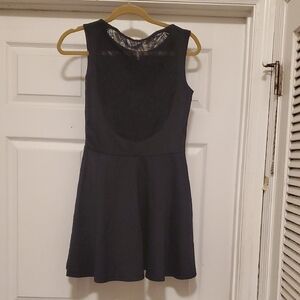 Gray Sleeveless Fit and Flare Mini Dress